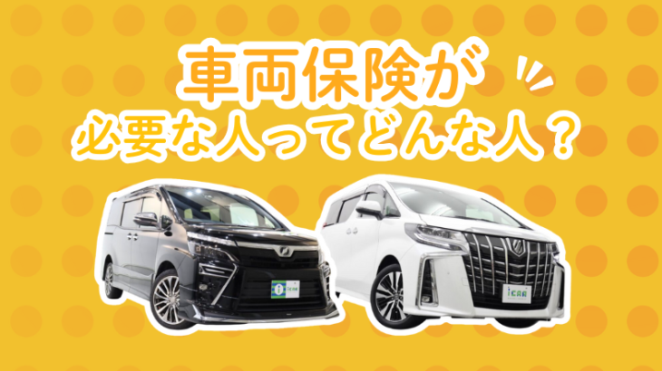 車両保険が必要な人ってどんな人？