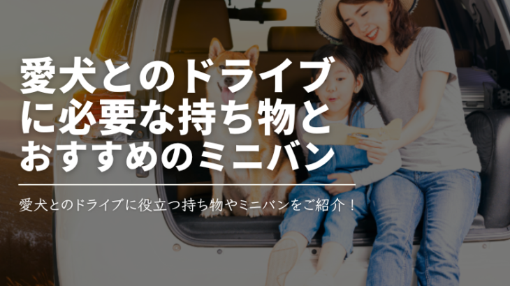 【愛犬】快適なドライブに必要な持ち物とおすすめのミニバン【まとめ】