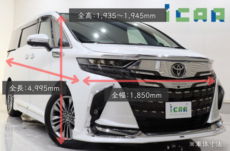 40アルファードサイズ表