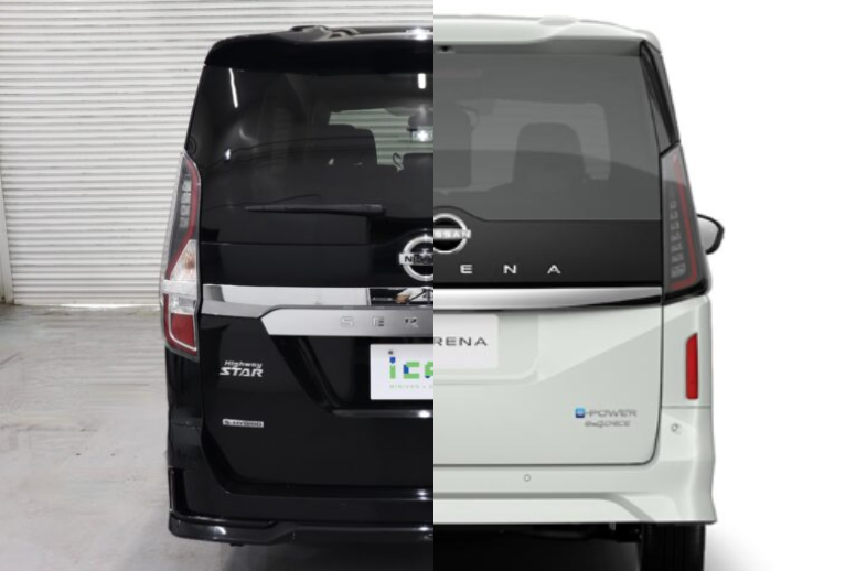 セレナC27後期・C28リア比較